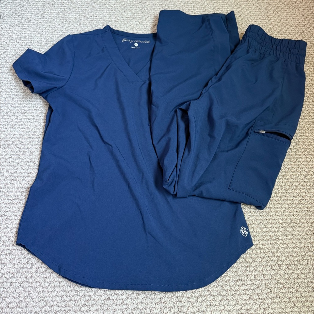 Advantage uniform XXS top XS high waisted bottom navy